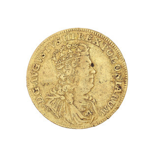 Crown ducat, maker: Goedecke, Johan Georg (1750–1753). Issued under August III Sas (King of Poland,