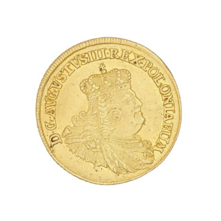 Crown ducat, August III Sas (King of Poland; 1733–1763), Croll, Ernest Dietrich (fl. 1753–1763),