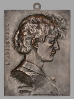 Czeslaw Makowski (1873–1921), bust of Ignacy Jan Paderewski (1860–1941), male bust in right profile