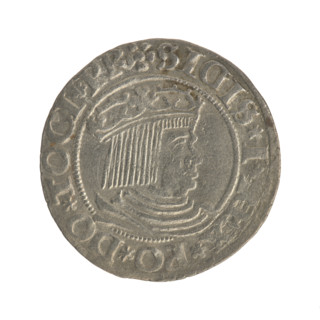 Gdansk grosz, Sigismund I the Old (King of Poland; 1506–1548). Polish coin, Jagiellon dynasty.