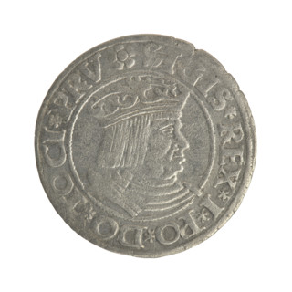 Gdansk grosz, Sigismund I the Old (King of Poland; 1506–1548). Polish coin (1531). Obv.: Crowned