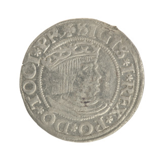 Gdansk grosz, Sigismund I the Old (King of Poland; 1506–1548). Polish coin, Jagiellon dynasty.