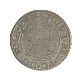 Gdansk grosz, Sigismund I the Old (King of Poland; 1506–1548). Polish coin, Jagiellon dynasty.