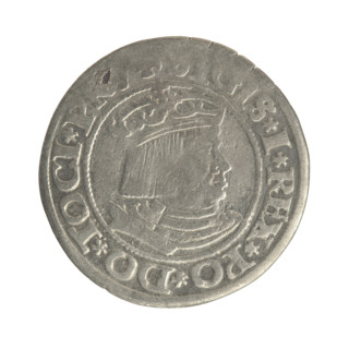 Gdansk grosz, Sigismund I the Old (King of Poland; 1506–1548). Polish coin, Jagiellon dynasty.