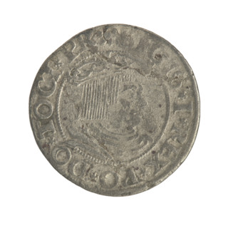 Gdansk grosz, Sigismund I the Old (King of Poland; 1506–1548). Silver coin, 1531. Obverse: Crowned