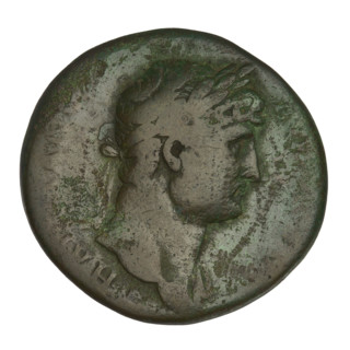 Sestertius, Hadrian (76–138; Roman emperor 117–138); Obv.: Bust of Hadrian with a laurel wreath