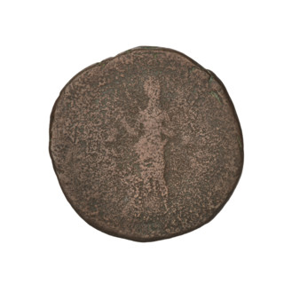 Hadrian (76–138; Roman emperor 117–138). Coin (119–138). Obverse: Bust of Hadrian with laurel