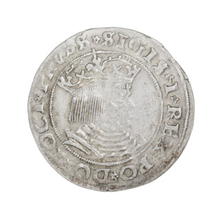 Prussian grosz, Sigismund I the Old (King of Poland; 1506–1548). Obverse: Crowned male bust in
