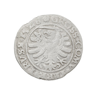 Prussian grosz, Sigismund I the Old (King of Poland; 1506–1548), 1528, Torun, Poland; Obverse:
