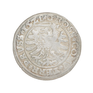 Prussian grosz, Sigismund I the Old (King of Poland; 1506–1548). Obverse: Crowned male bust in
