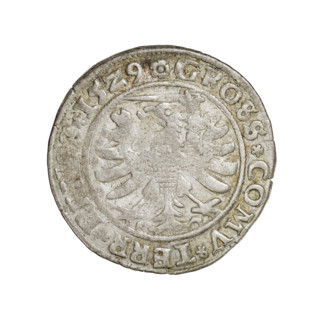 Prussian grosz, Sigismund I the Old (King of Poland; 1506–1548); 1529; Torun, Poland. Obverse: