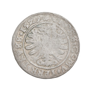 Prussian grosz, Sigismund I the Old (King of Poland; 1506–1548). Obverse: Crowned male bust in