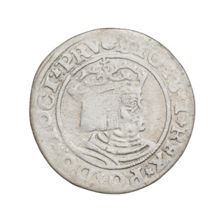 Prussian grosz, Sigismund I the Old (King of Poland; 1506–1548); 1529, Torun, Poland. Obverse: