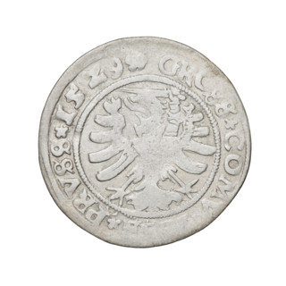 Prussian grosz, Sigismund I the Old (King of Poland; 1506–1548). Obverse: Crowned royal bust in