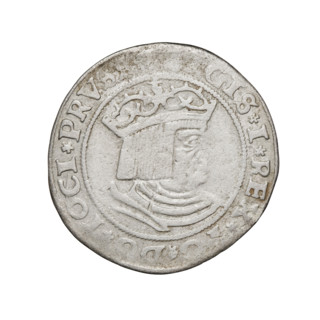 Prussian grosz, Sigismund I the Old (King of Poland; 1506–1548); 1529; Torun, Poland. Obverse: