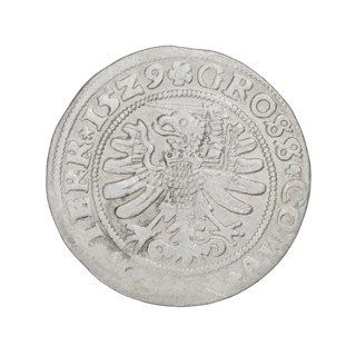 Prussian grosz, Sigismund I the Old (King of Poland; 1506–1548). Obverse: Crowned royal bust in