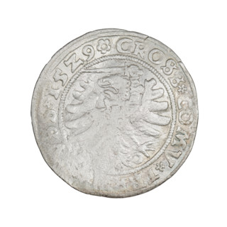 Prussian grosz, Sigismund I the Old (King of Poland; 1506–1548); 1529; Torun, Poland. Obverse: