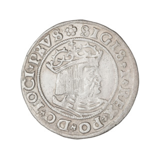 Prussian grosz, Sigismund I the Old (King of Poland; 1506–1548); 1530; Torun, Poland. Obverse: