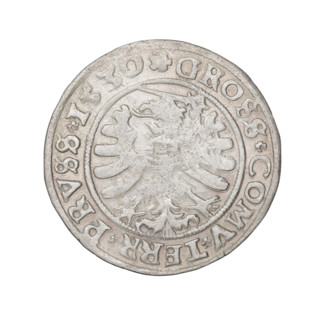 Prussian grosz, Sigismund I the Old (King of Poland; 1506–1548); motifs: eagles, emblems,