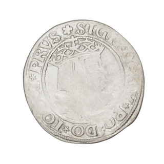 Prussian grosz, Sigismund I the Old (King of Poland; 1506–1548); 1530; Torun, Poland. Obverse: