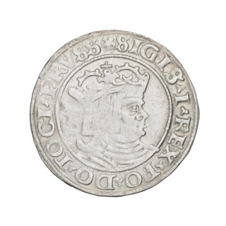 Prussian grosz, Sigismund I the Old (King of Poland; 1506–1548); obverse: crowned male bust in