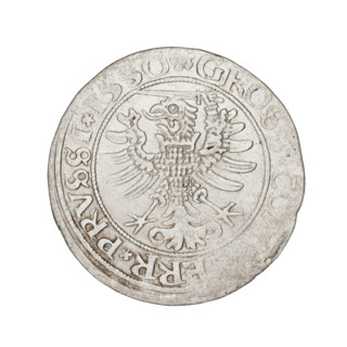 Prussian grosz, Sigismund I the Old (King of Poland; 1506–1548), 1530. Obverse: Crowned male bust