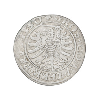 Prussian grosz, 1530. Obverse: Crowned male bust in profile turned to the right; in the rim between