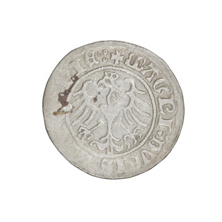 Lithuanian half-grosz, Sigismund I the Old (king of Poland; 1506–1548). R8 (rarity). Jagiellon