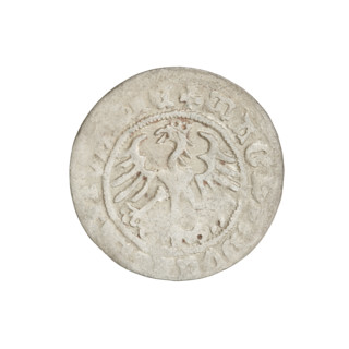 Lithuanian half-grosz, Sigismund I the Old (King of Poland; 1506–1548); eagles; Polish coins;