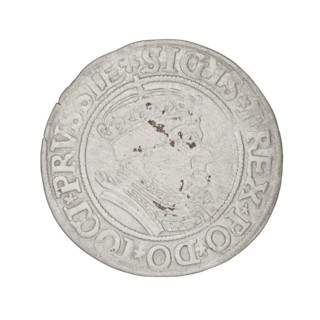 Prussian grosz, Sigismund I the Old (King of Poland; 1506–1548); silver coin (grosz), 1534.