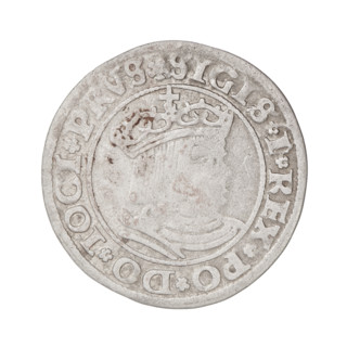 Prussian grosz, Sigismund I the Old (King of Poland; 1506–1548). Obverse: Crowned male bust in