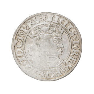 Prussian grosz, Sigismund I the Old (King of Poland; 1506–1548); silver coin, 1532, Torun, Poland.