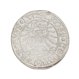Prussian grosz, 1532. Obverse: Crowned male bust in profile turned to the right with rim