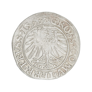 Prussian grosz, 1533. Obverse: Crowned royal bust of Sigismund I the Old in profile to the right,