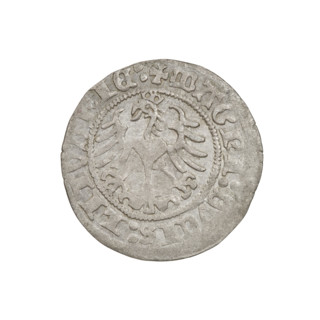 Half-grosz of Sigismund I the Old (King of Poland, 1506–1548), 1518. Obverse: Pogon (Lithuanian