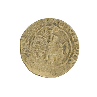 Lithuanian half-grosz (period forgery) imitating Sigismund I the Old (King of Poland; 1506–1548).