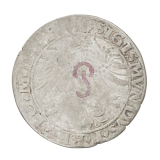 Lithuanian grosz, Sigismund I the Old (king of Poland; 1506–1548). R8 (rarity). Obv.: Polish Eagle