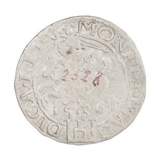 Lithuanian grosz, Sigismund I the Old (King of Poland; 1506–1548). Obverse: Polish crowned eagle;