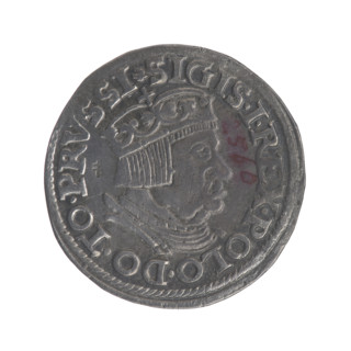 Gdansk trojak, Sigismund I the Old (King of Poland; 1506–1548). Jagiellonians dynasty. Obverse: