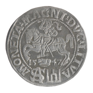 Lithuanian grosz on a Polish foot, Sigismund II Augustus (King of Poland; 1544–1572), Jagiellonians