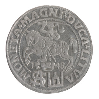 Lithuanian grosz on a Polish foot, Sigismund II Augustus (King of Poland; 1544–1572); Polish coins;