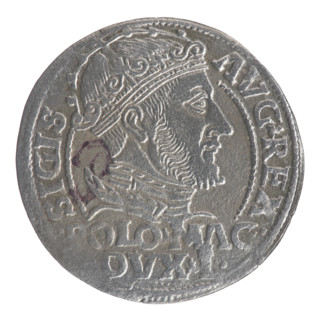 Lithuanian grosz on a Polish foot, Sigismund II Augustus (King of Poland; 1544–1572). Polish coin
