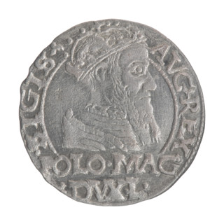 Lithuanian grosz on a Polish foot, Sigismund II Augustus (King of Poland; 1544–1572). Polish coins,