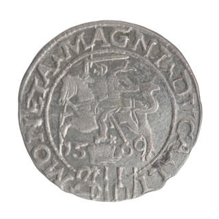 Lithuanian grosz on a Polish foot, Sigismund II Augustus (King of Poland; 1544–1572). Polish coins;