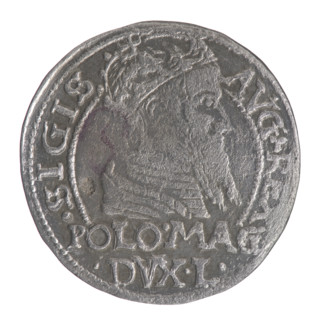 Lithuanian grosz on a Polish foot, Sigismund II Augustus (King of Poland; 1544–1572). Polish coin,