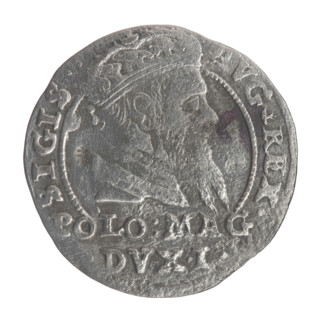 Lithuanian grosz on a Polish foot, Sigismund II Augustus (King of Poland; 1544–1572). Polish coin,