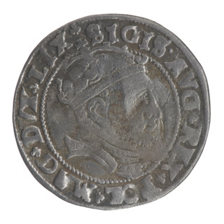 Lithuanian grosz on a Lithuanian foot, Sigismund II Augustus (King of Poland; 1520–1572), coats of