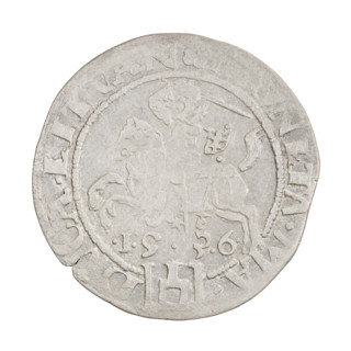 Lithuanian grosz, Sigismund I the Old (King of Poland; reign 1506–1548). Obverse: Polish eagle; in