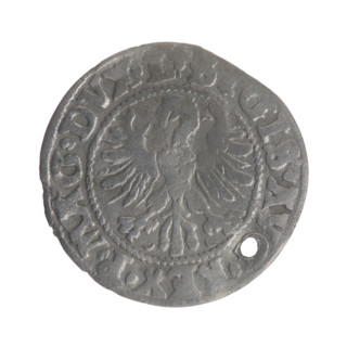 Lithuanian half-grosz (1546), Sigismund II Augustus (King of Poland, 1544–1572). Obverse: Polish