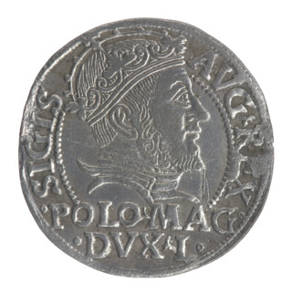 Lithuanian grosz on a Polish foot, Sigismund II Augustus (King of Poland; 1544–1572). Polish coin